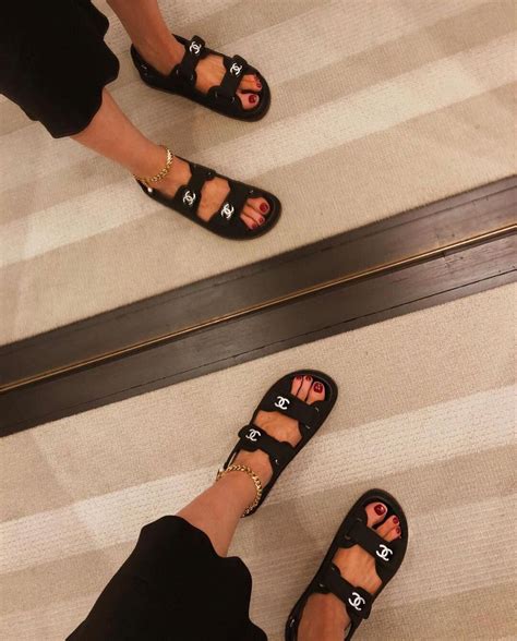 replica chanel sandals|the real chanel dad sandals.